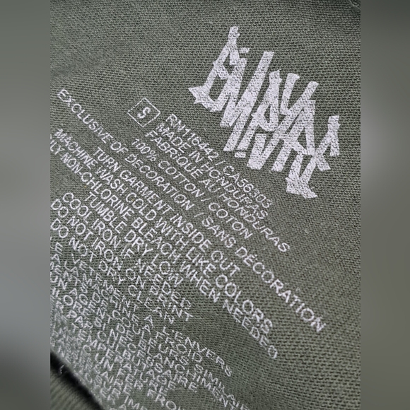 Empyre Men's Graphic T-Shirt Tee Karma Tiger Dragons Tao Military Green Small - Picture 9 of 10